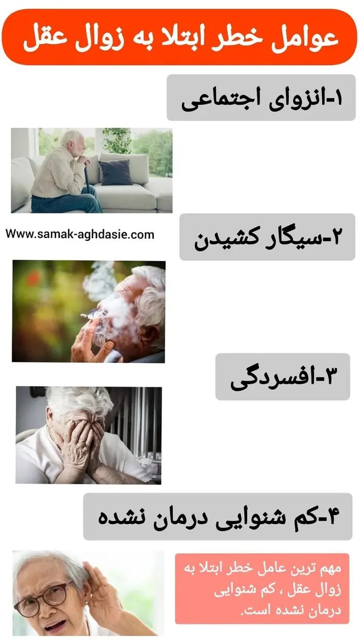 عوامل کلیدی خطر ابتلا به زوال عقل